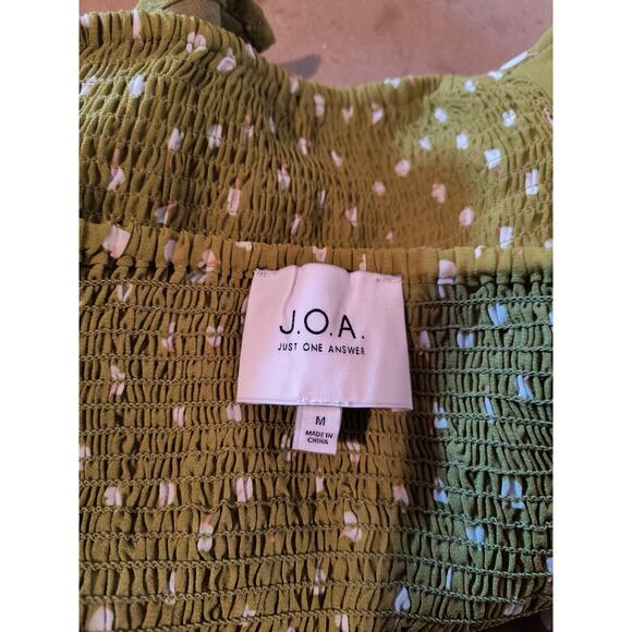 JOA just one answer Crop top size Medium floral olive green - Picture 4 of 6